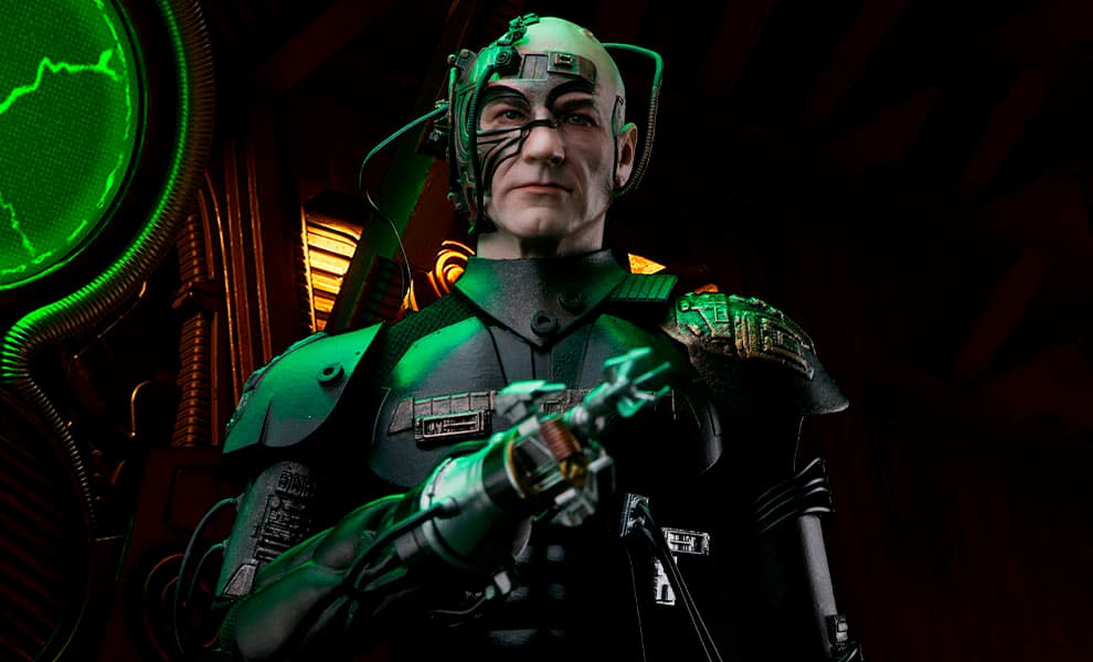 Locutus of Borg - assimilated Captain Picard with cybernetic implants
